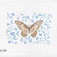Tan Butterfly with Blue Background