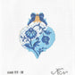 Blue & White Trellis Teardrop