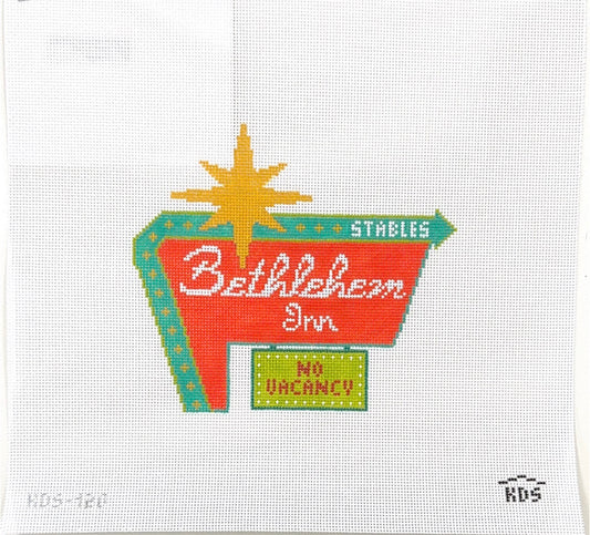 Mid Century Bethlehem Inn Sign and Stitch Guide