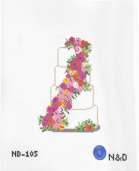 Wedding Cake Orange and Pink