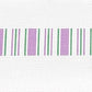 Cabana Stripe Key Fob Lavender & Green