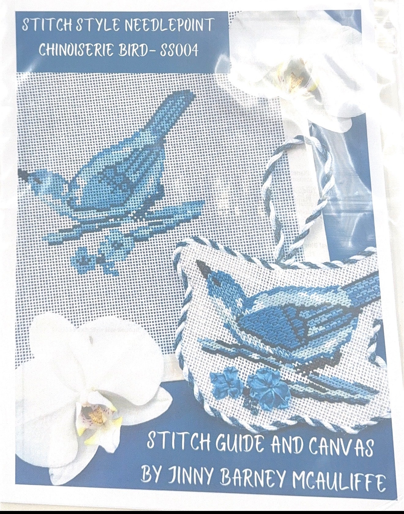 Chinoiserie Bird with Stitch Guide