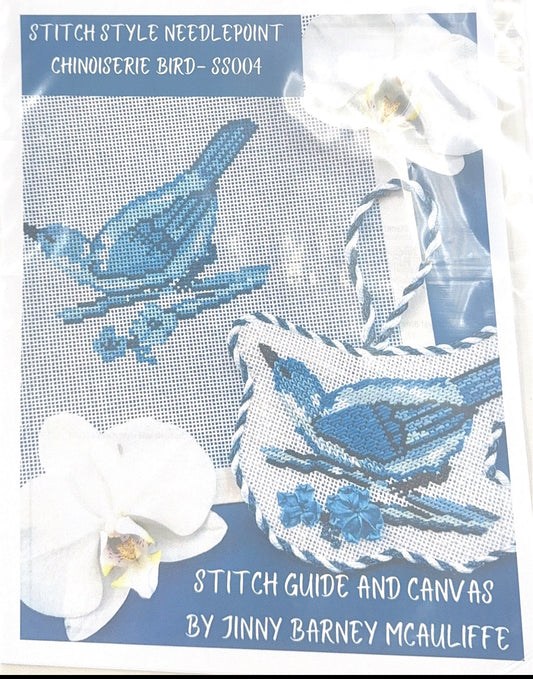Chinoiserie Bird with Stitch Guide