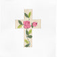 Medium Gold Striped Floral Cross 106C