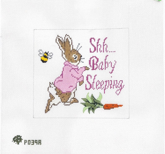 Pink Shh Baby Sleeping Rabbit