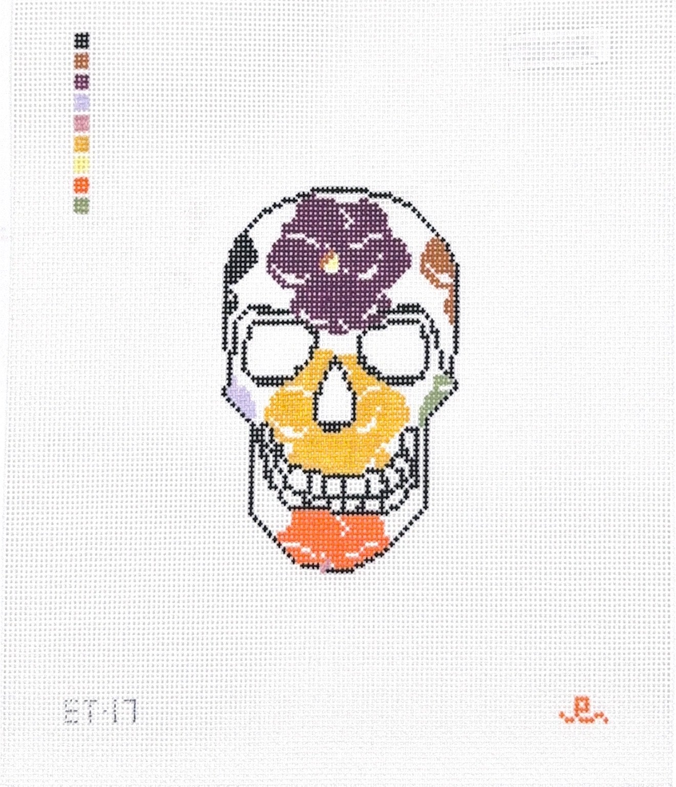 Fall Pansy Sugar Skull