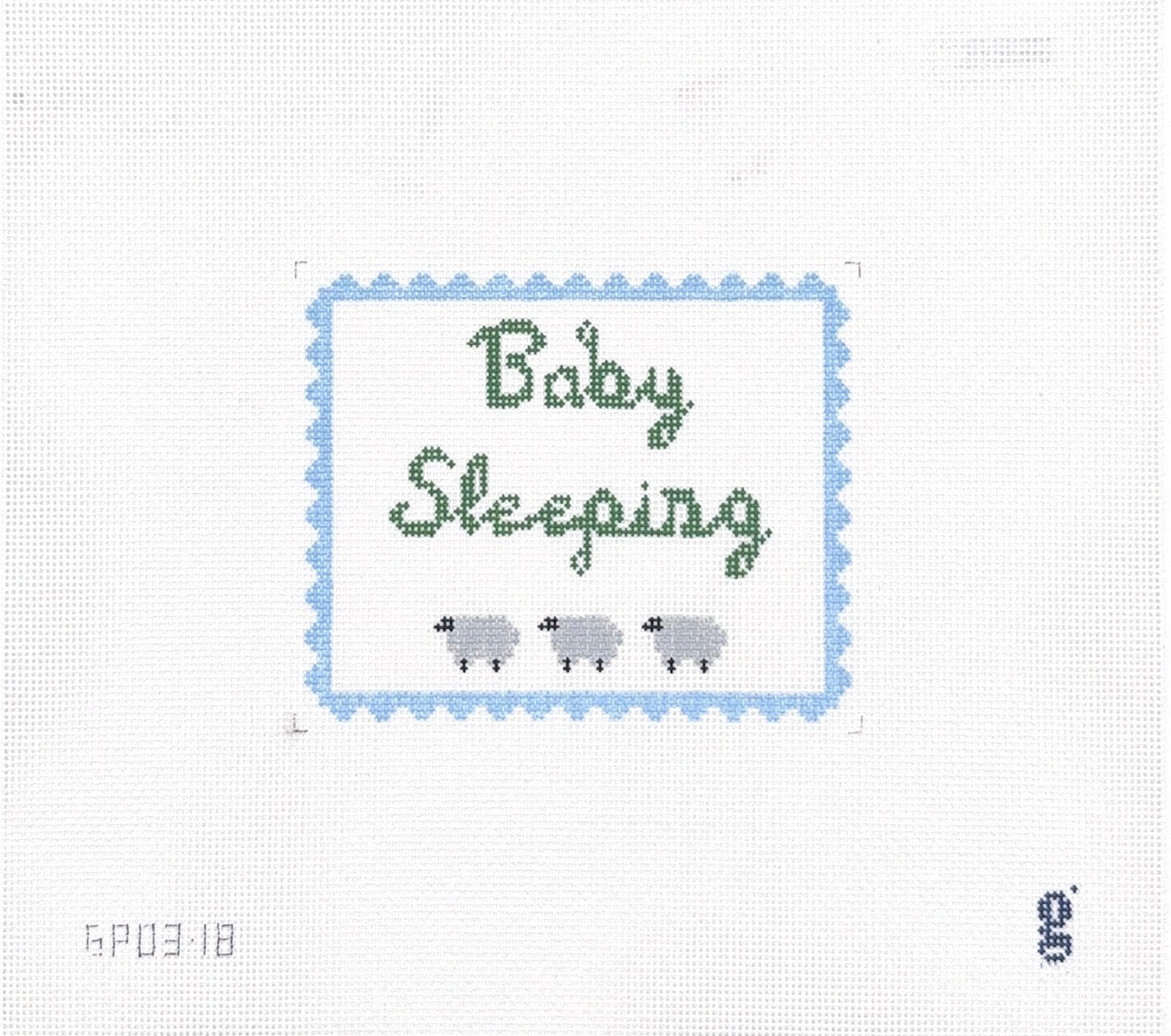 Blue Baby Sleeping (18 mesh)