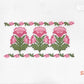 Pink Block Print Flowers Insert
