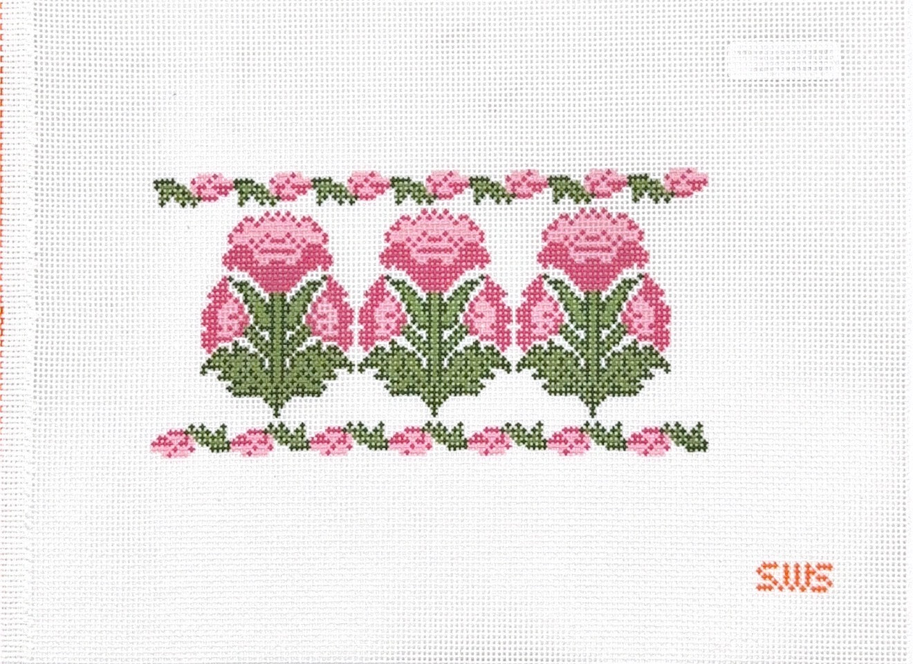 Pink Block Print Flowers Insert