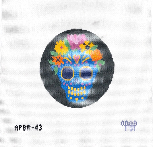Day of the Dead Blue Sugar Skull