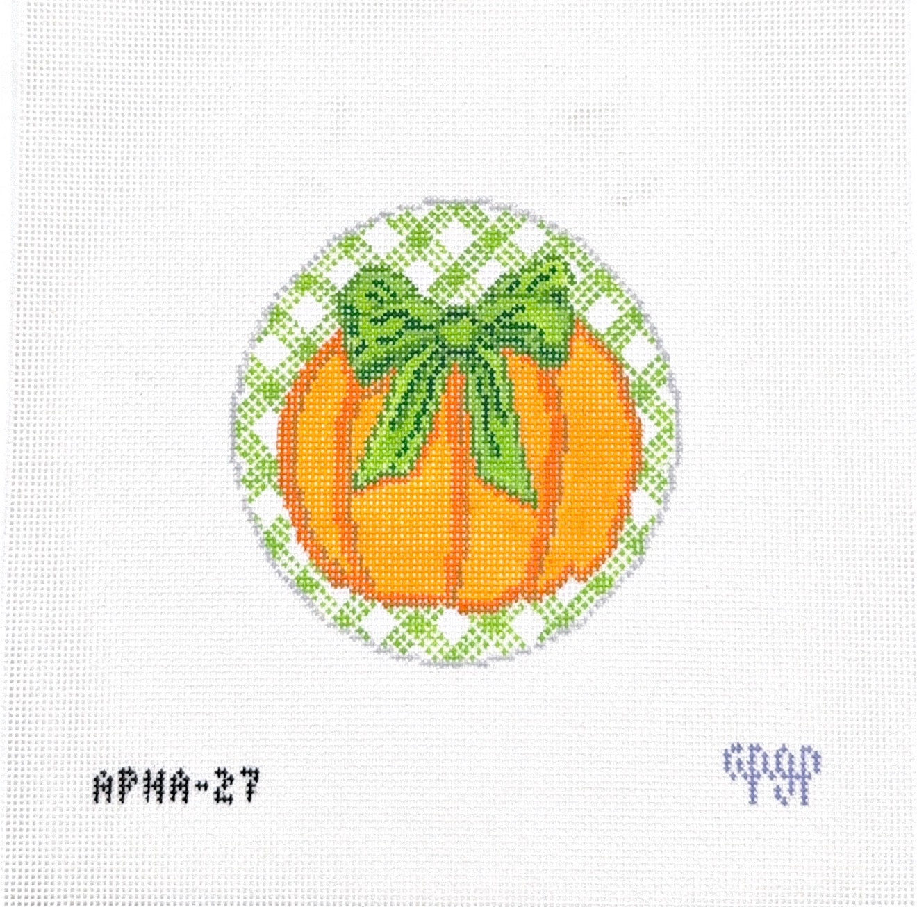 Gingham Pumpkin Round