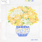 Large Daisy Bouquet in Blue Vase