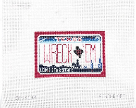 Wreck 'Em License Plate