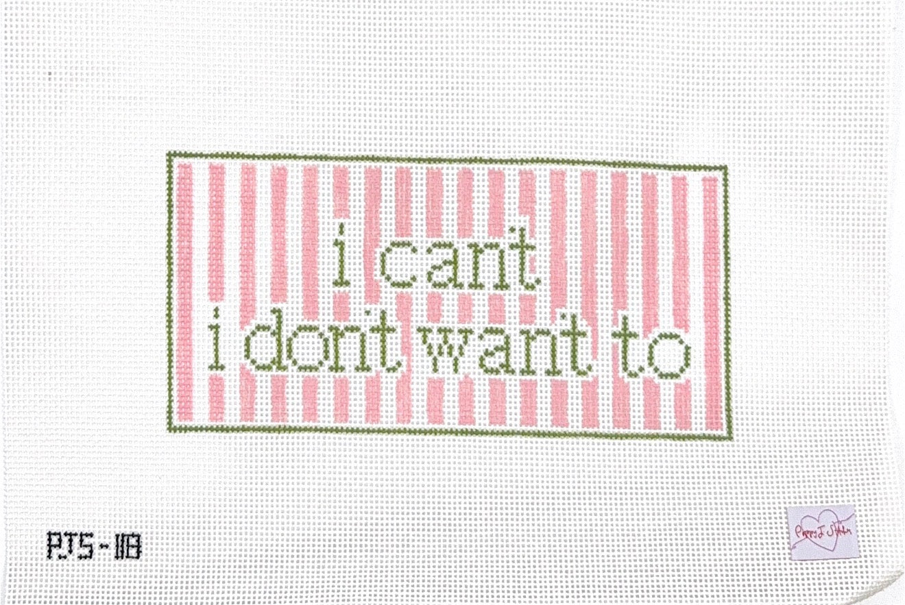 I can't I don't want to