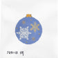 blue snowflake round