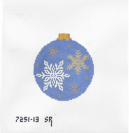 blue snowflake round