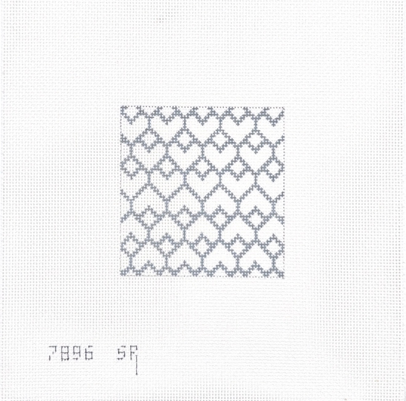 Grey Scale Heart Trellis 3x3 Square