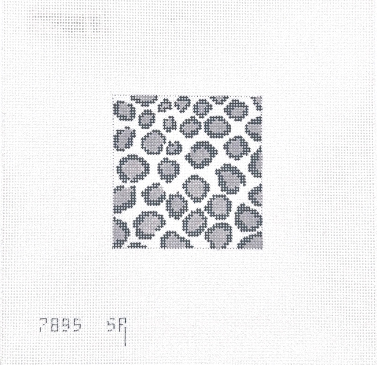 Grey Leopard Spots 3x3 Square