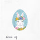 Flower Crown Bunny Egg Medium