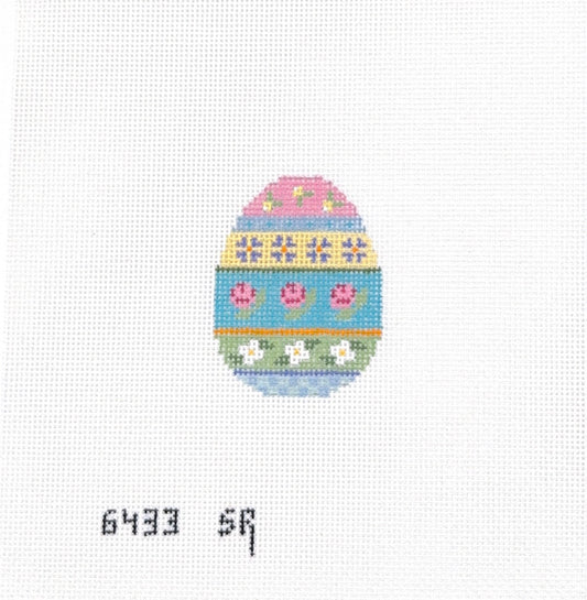 Floral Striped Egg Mini