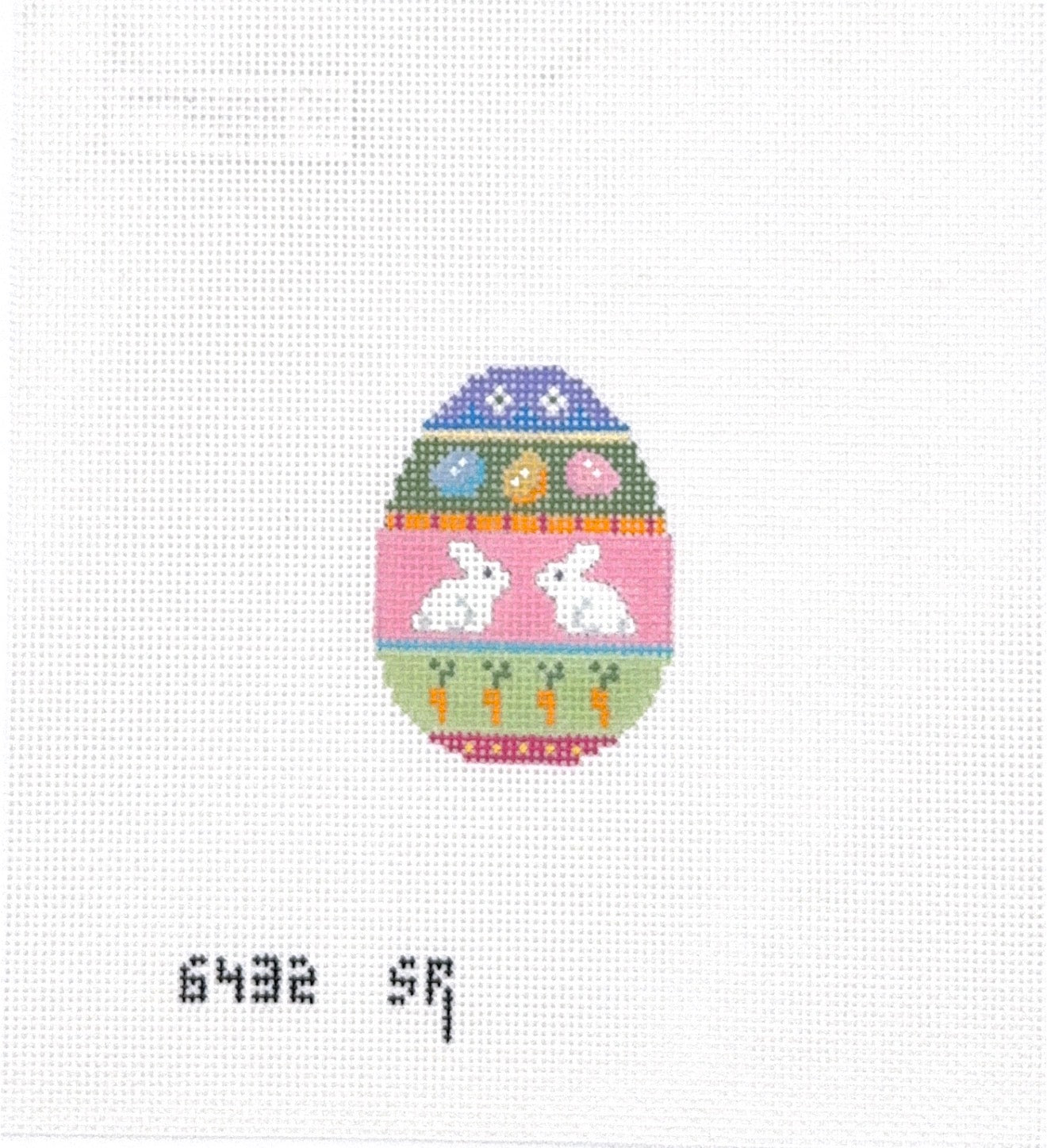 Bunny stripe mini egg pink/green