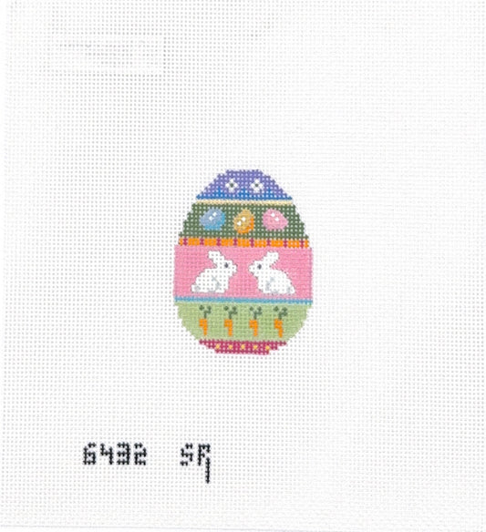 Bunny stripe mini egg pink/green