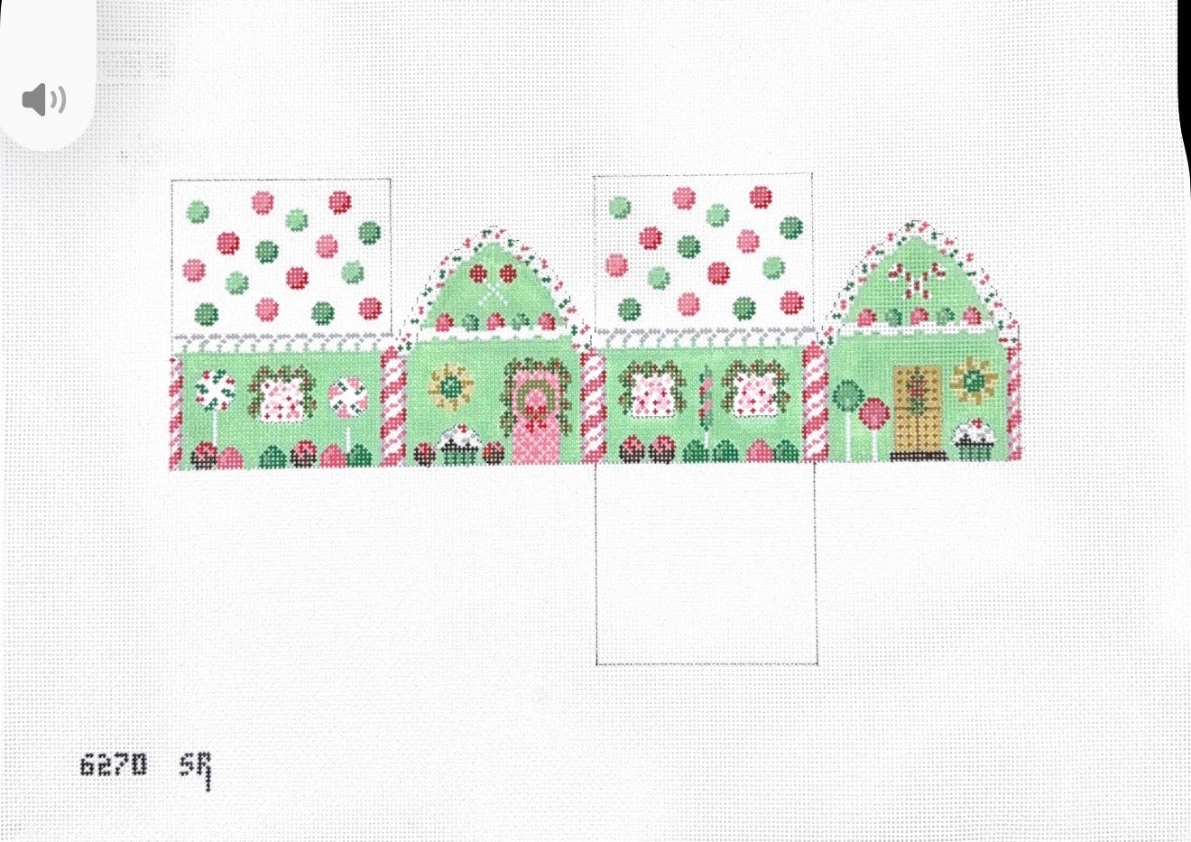 Pink & Green 3D Gingerbread House