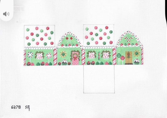 Pink & Green 3D Gingerbread House