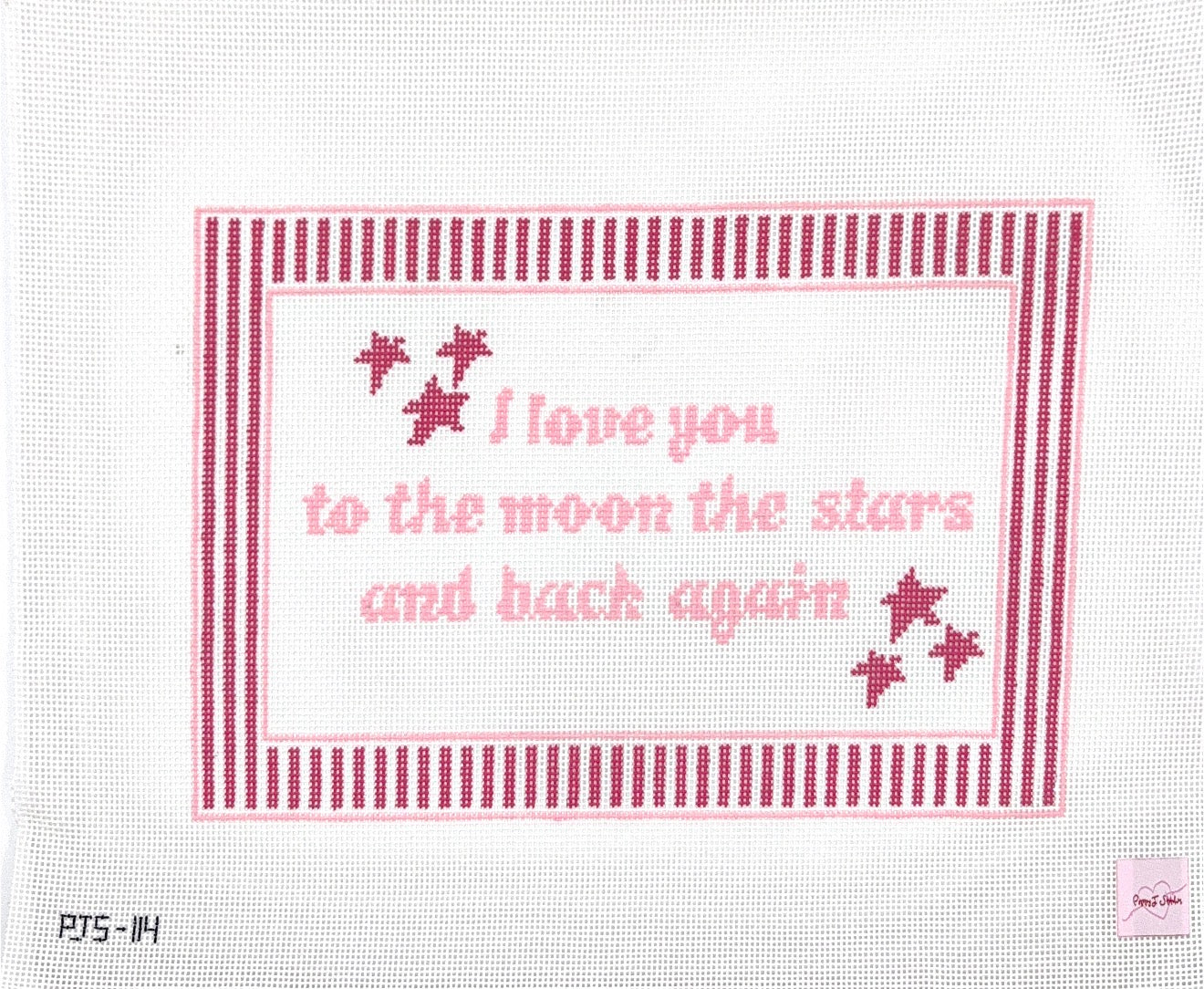 Large I love You to the moon and stars and back again PINK