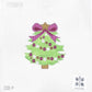 Magenta Bow Tree with Stitch Guide