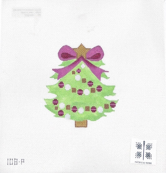 Magenta Bow Tree with Stitch Guide