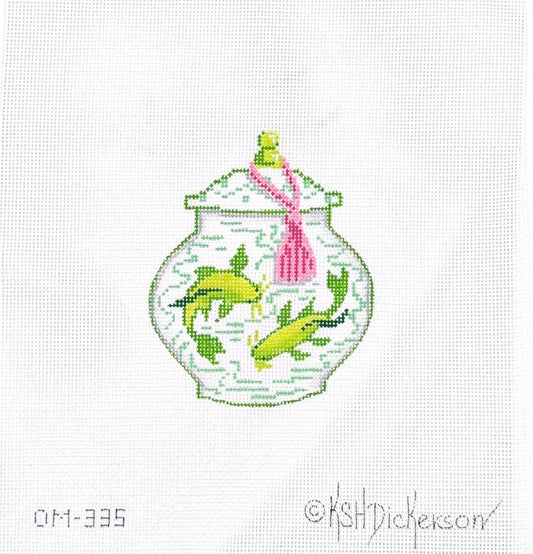 Mini Green Chinoiserie Vase