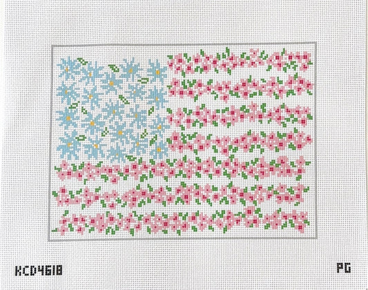 Memorial Day Floral Flag