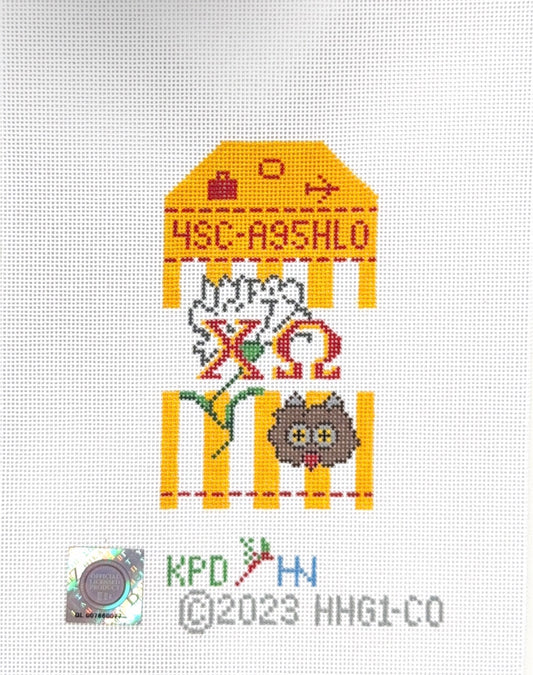 Chi Omega Travel Tag