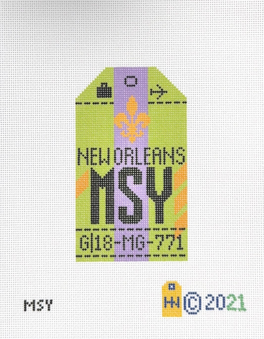 MSY New Orleans Louisiana Travel Tag