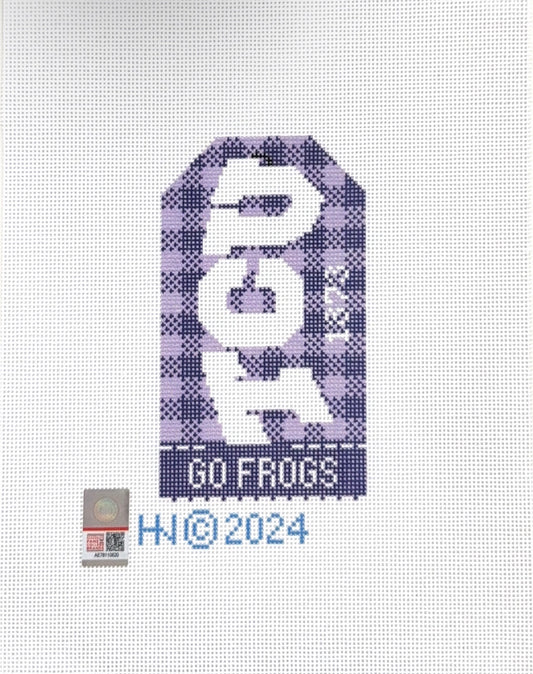 TEXAS CHRISTIAN UNIVERSITY RETRO TRAVEL TAG