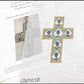Azure Flora Medium Cross with Stitch Guide