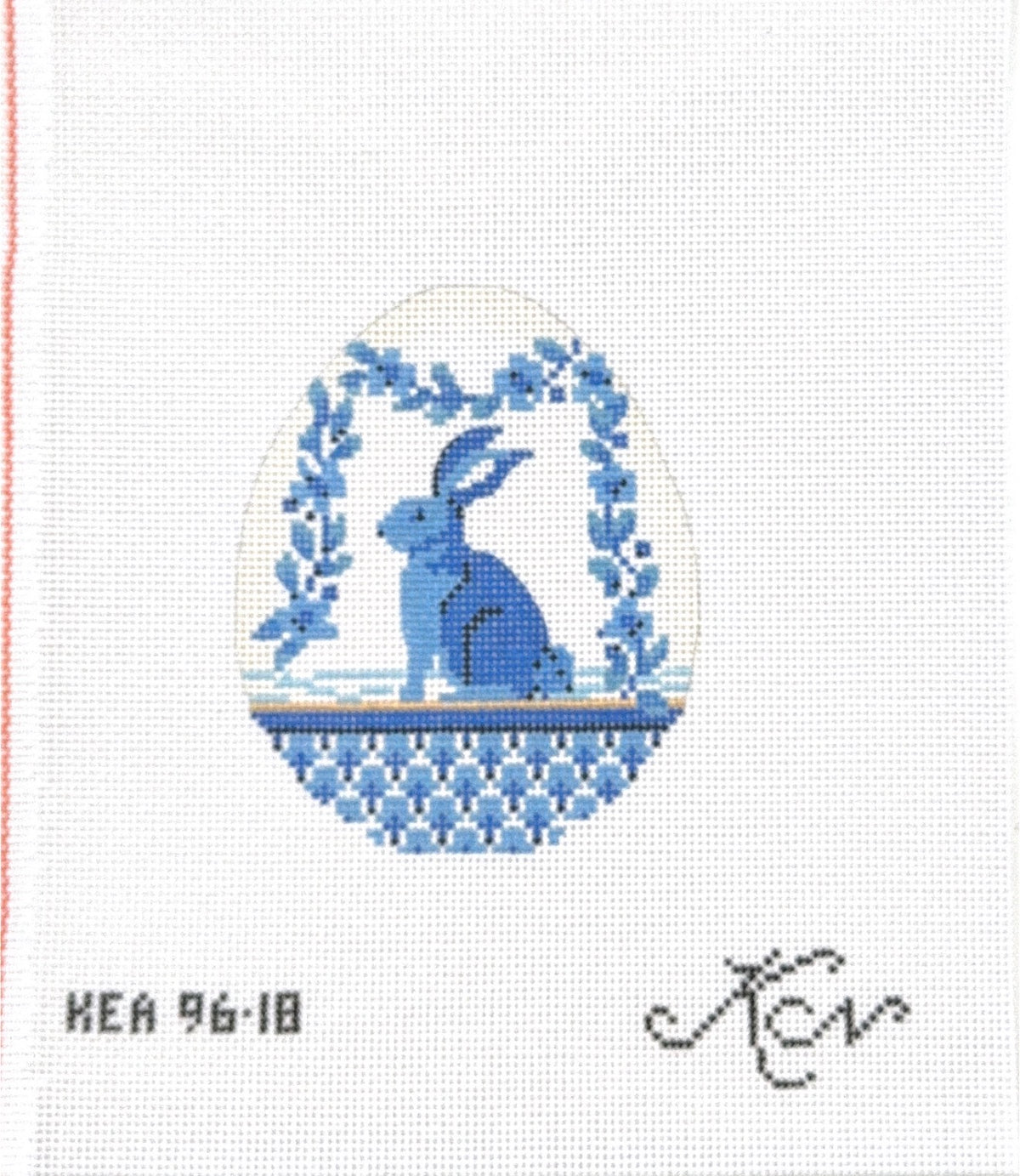 Blue Garland Bunny