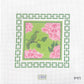 Green Bird & Peonies with Green Border