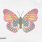 Large Butterfly Pink and Green