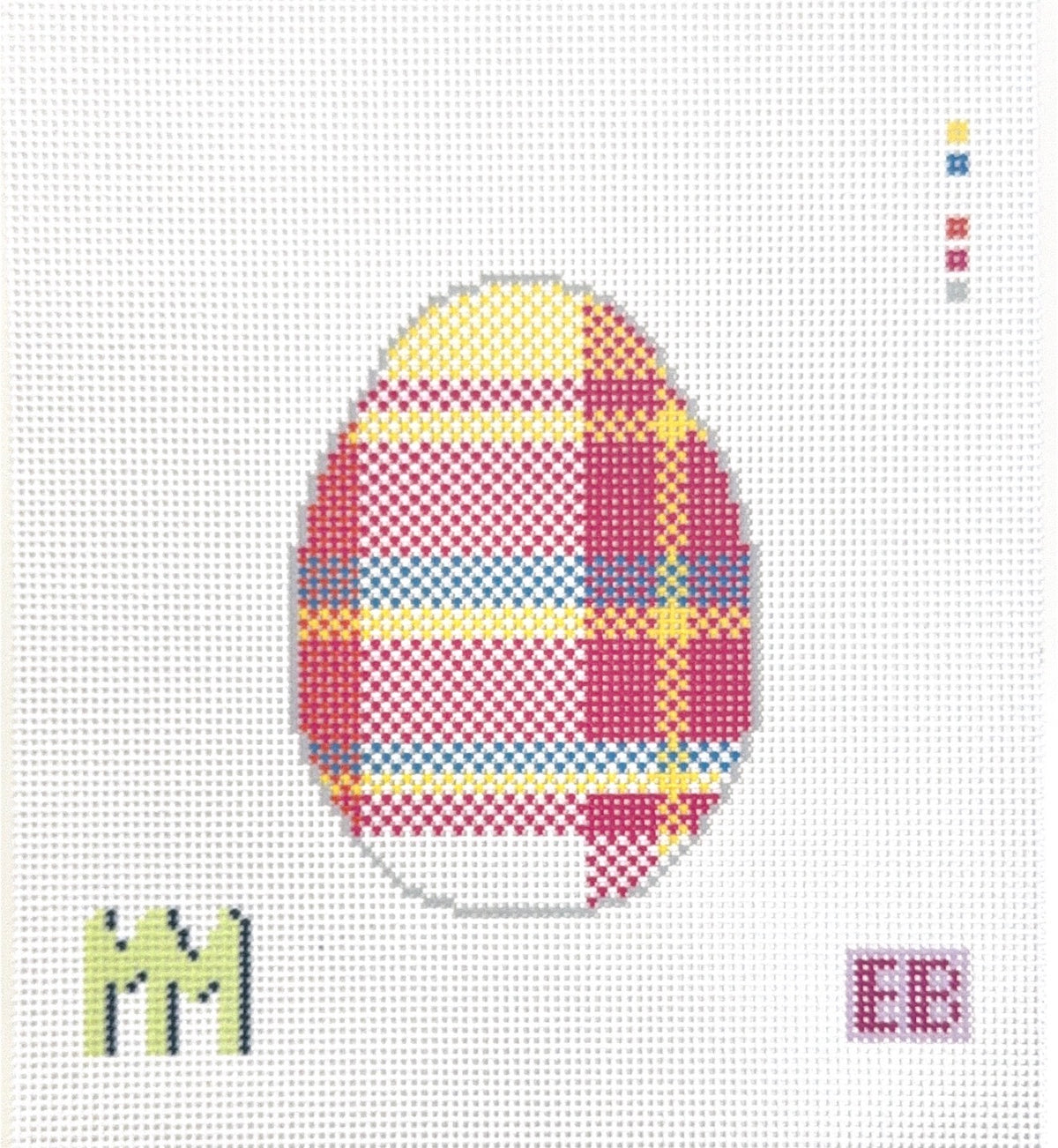 Pink Madras Plaid Egg