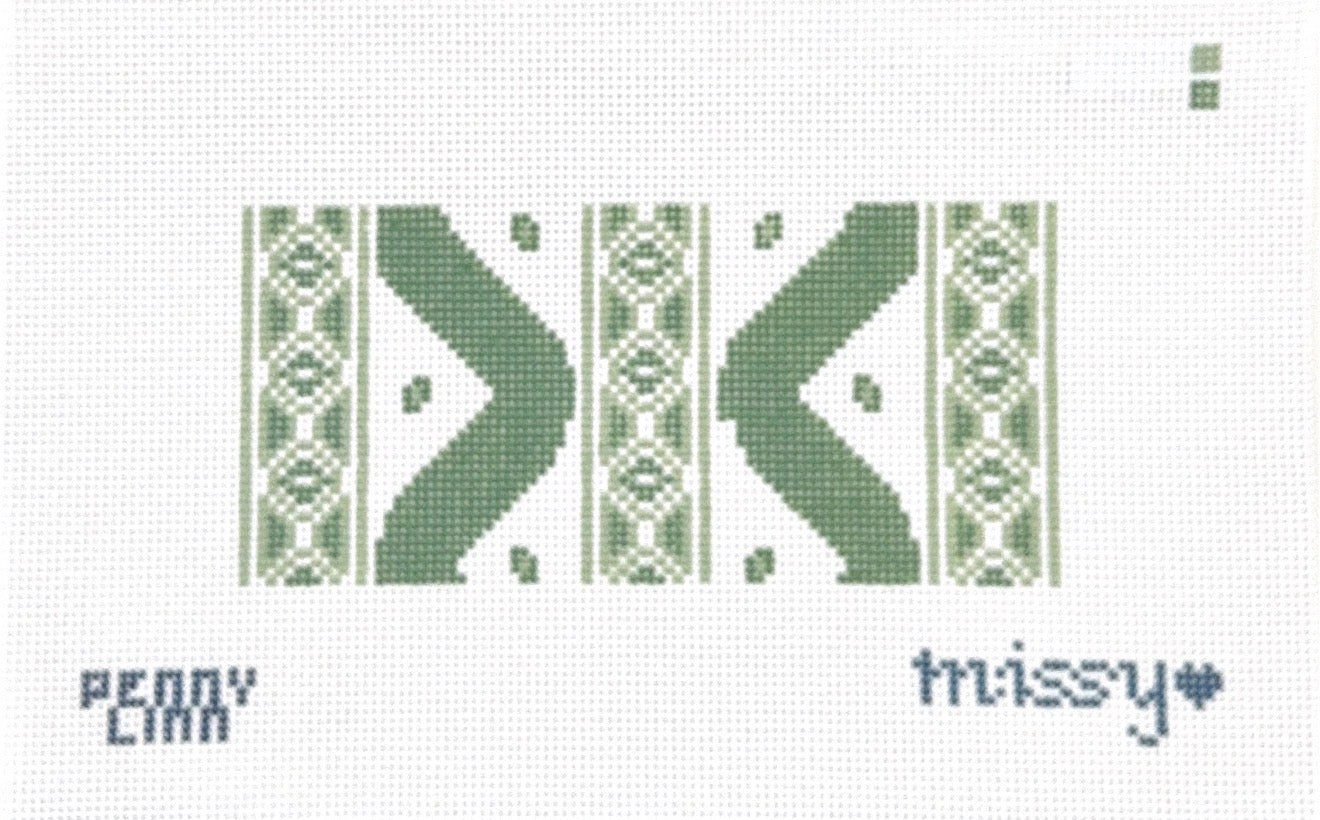 Green Ikat Eyeglass Case