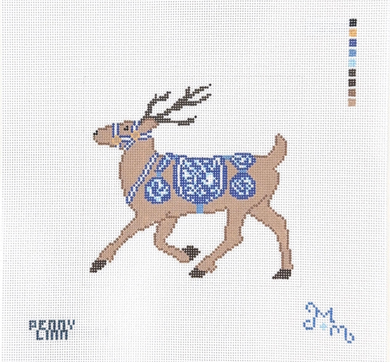 Chinoiserie Reindeer - Blue