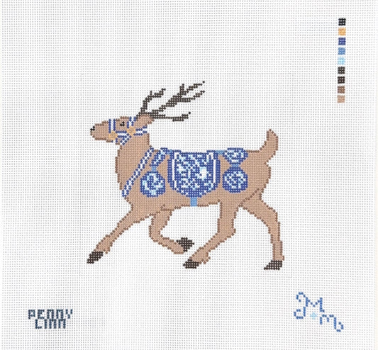 Chinoiserie Reindeer - Blue