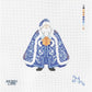 Chinoiserie Santa - Blue