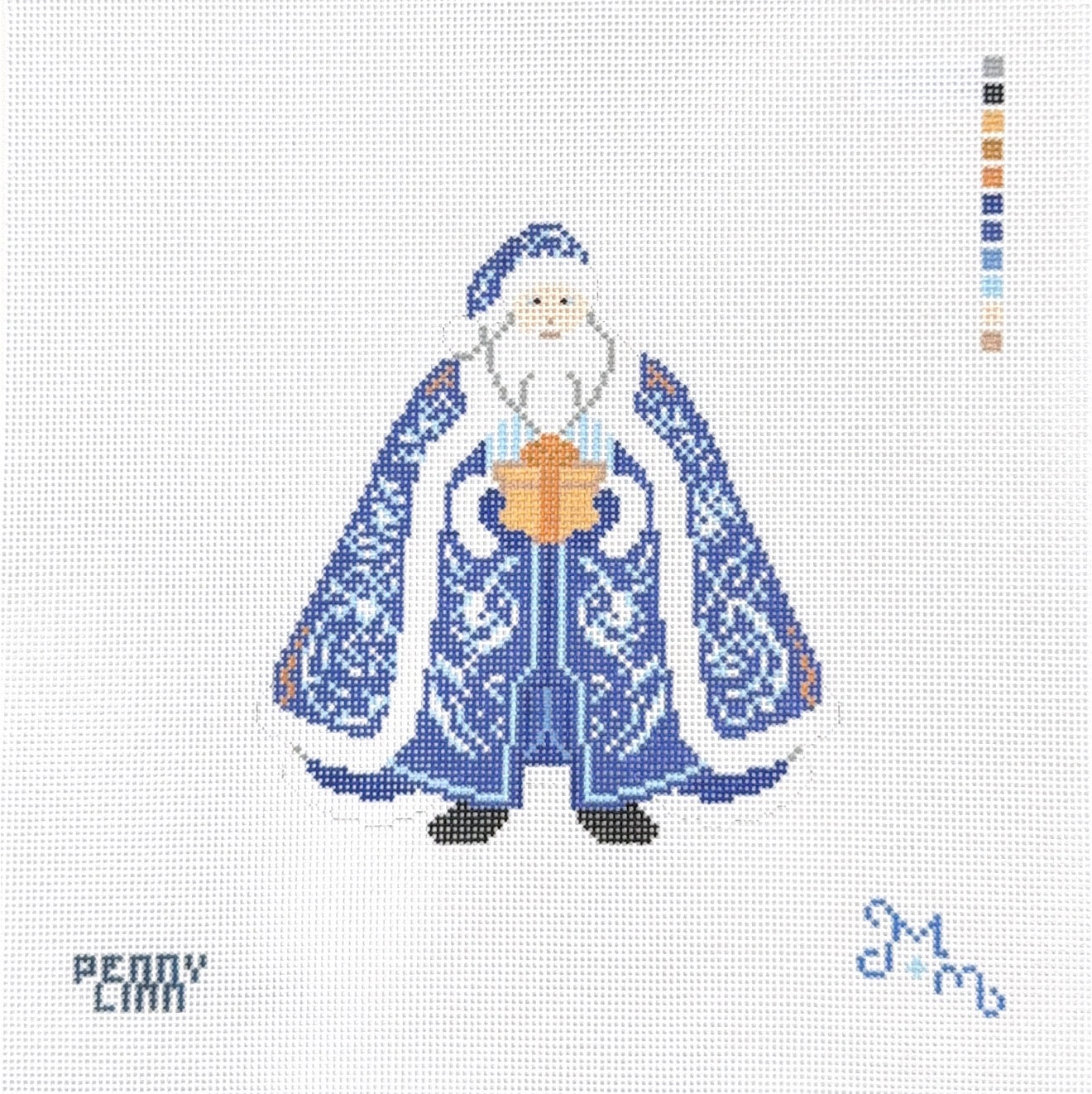 Chinoiserie Santa - Blue