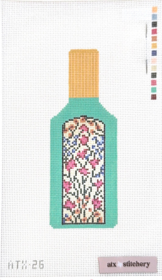 Green Floral Perfume Bottle