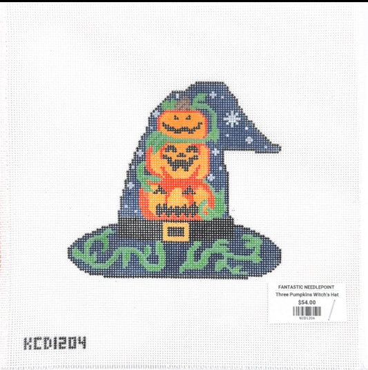 Three Pumpkins Witch's Hat