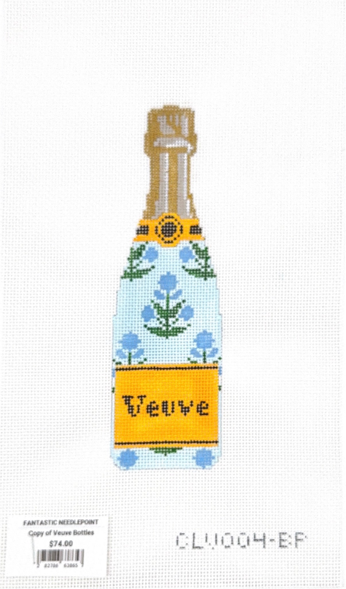 Veuve Bottle - Blue Hydrangea