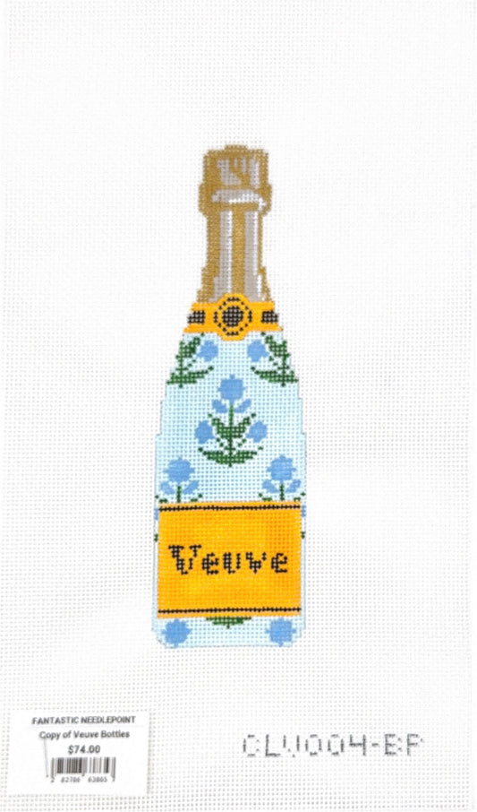 Veuve Bottle - Blue Hydrangea